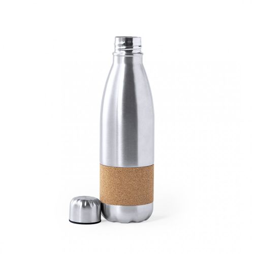 Stainless steel bottle with cork - Image 2